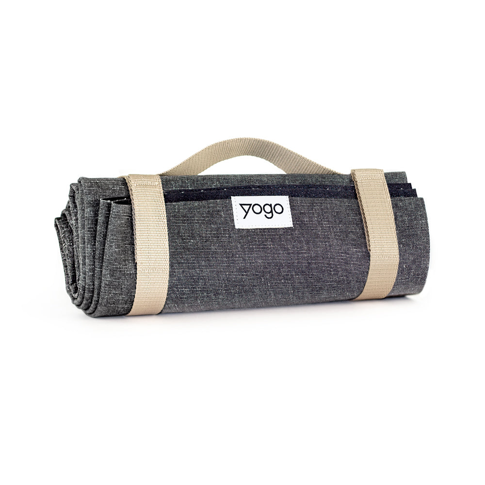 POWRX Yoga Mat TPE w/ Bag, Graphite