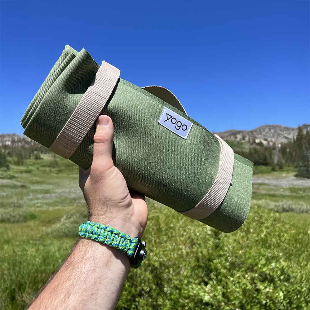 Ultralong Folding Travel Yoga Mat with Non-Slip FSC-Certified Natural Rubber