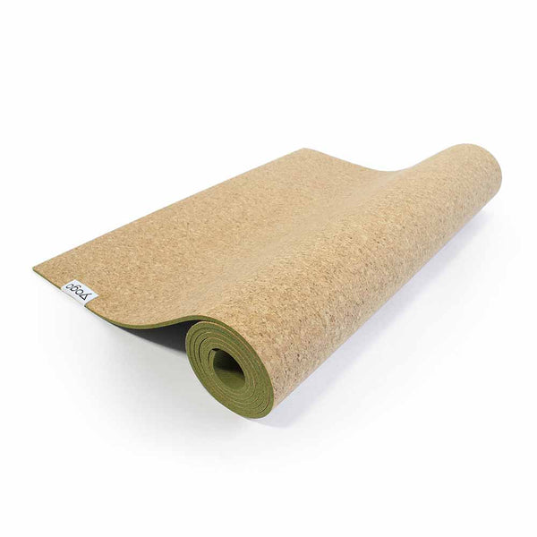 Cork Hot Yoga Mat with Hydro-Grip, Non-Slip, FSC-Certified Rubber