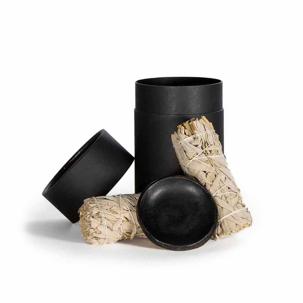 Portable Dual Sage Smudging Kit with Dish