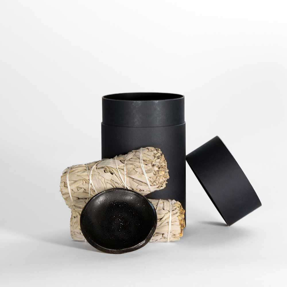 Portable Dual Sage Smudging Kit with Dish